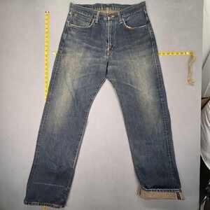 Edwin 505 Jeans Mens Selvedge Blue Straight Made In Japan Distressed Fits 32x33